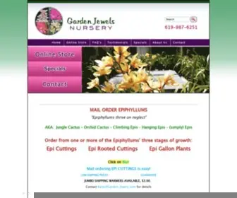 Gardenjewelsnursery.com(San Diego Epiphyllums) Screenshot