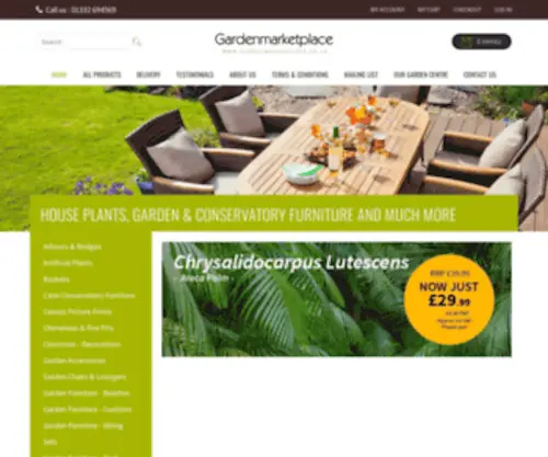 Gardenmarketplace.co.uk(Office & House Plants) Screenshot