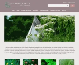 Gardenmedicinals.com(Garden Medicinals and Culinaries) Screenshot