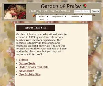 Gardenofpraise.com(Garden of Praise) Screenshot
