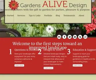 Gardensalivedesign.com(Gardens ALIVE Design) Screenshot