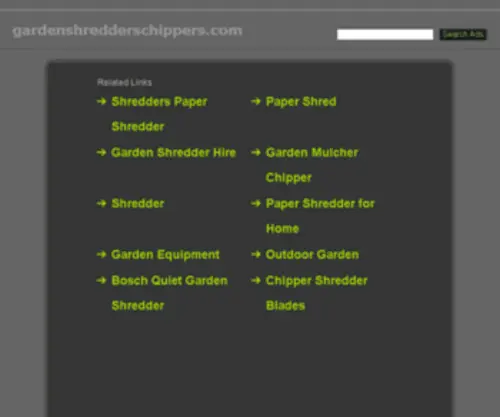 Gardenshredderschippers.com(Garden Shredders Chippers) Screenshot