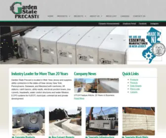 Gardenstateprecast.com(Garden State Precast) Screenshot