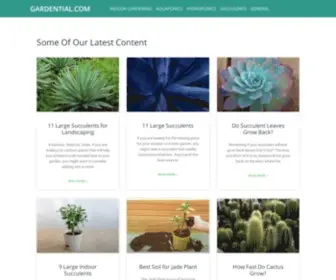 Gardential.com(Small garden Ideas for indoor small gardens and decorations) Screenshot