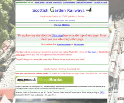 Gardentrains.co.uk(Scottish Garden Railways) Screenshot