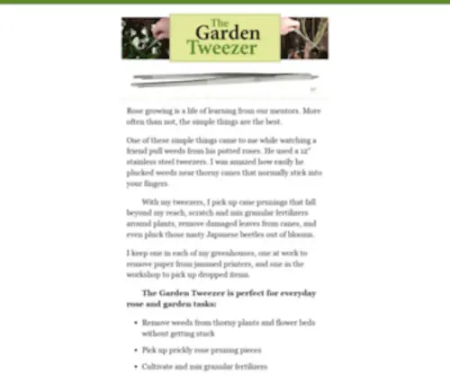 Gardentweezer.com(The Garden Tweezer) Screenshot