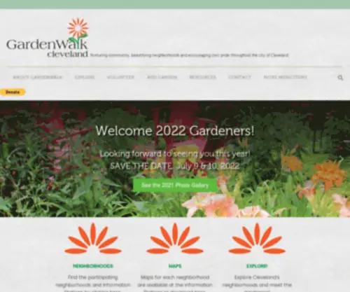 Gardenwalkcleveland.org(GardenWalk Cleveland) Screenshot