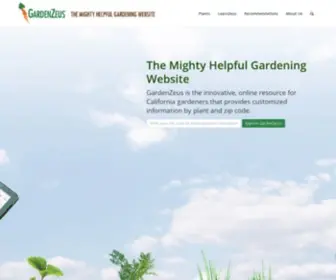 Gardenzeus.com(Online resource for California gardeners) Screenshot