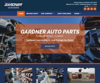 Gardnerautoparts.com(Pompano Beach Junkyard) Screenshot