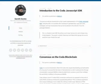 Garethtdavies.com(Technical writer and (former) full stack dev) Screenshot