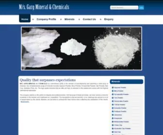 Garg-Mineralandchemicals.com(Mineral & Chemicals manufacturers) Screenshot