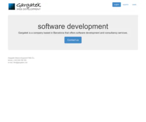 Gargatek.com(Gargatek is a company based in Barcelona) Screenshot