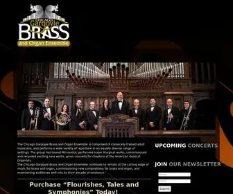 Gargoylebrass.com(Chicago Gargoyle Brass and Organ Ensemble Chicago Gargoyle Brass) Screenshot