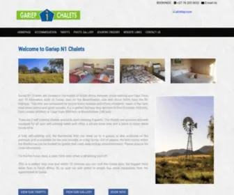 Gariepn1Chalets.co.za(Gariep N1 Chalets for Accommodation near the Gariep Dam) Screenshot