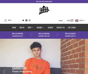 GarmGang.co.uk(GARMGANG Vintage & Retro Clothing UK) Screenshot