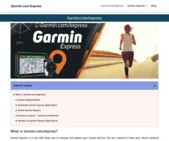 Garmincomexpresso.com(Garmin.com/Express) Screenshot