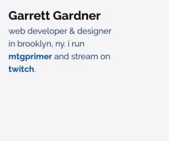 Garrett-Gardner.com(Garrett Gardner) Screenshot