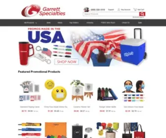 Garrettspecialties.com(Logo Products) Screenshot