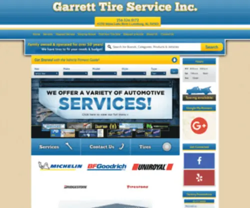 Garretttire.com(Garrett Tire Service) Screenshot