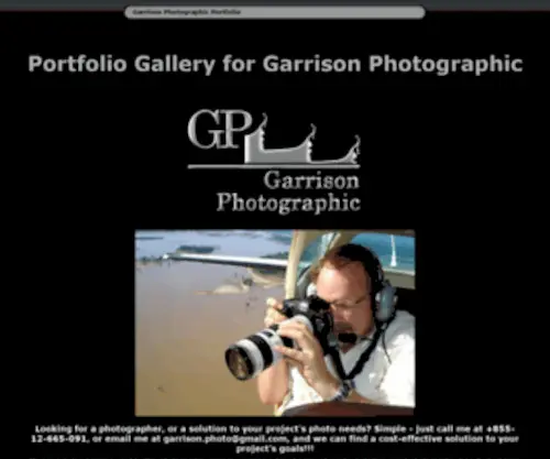 Garrisonphoto.com(Garrison Photographic Portfolio) Screenshot