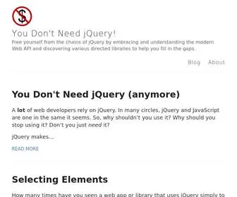 Garstasio.com(Free yourself from the chains of jQuery by embracing and understanding the modern Web API and discovering various directed libraries to help you fill in the gaps) Screenshot