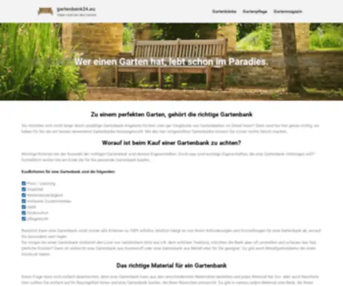 Gartenbank24.eu(Tipps rund um den Garten) Screenshot