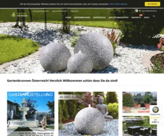Gartenbrunnen.at(Trendige Gartenbrunnen online kaufen) Screenshot