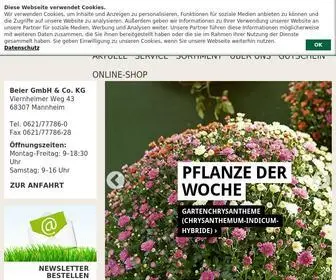 Gartencenter-Beier.de(Ihr Gartencenter in Mannheim) Screenshot