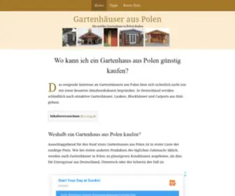 Gartenhaeuserauspolen.de(Gartenhäuser aus Polen) Screenshot