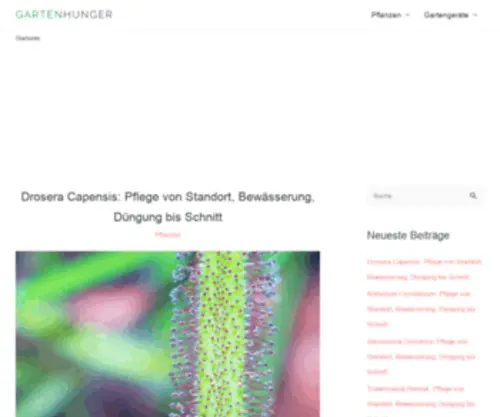 Gartenhunger.de(Das Blog für ambitionierte Hobbygärtner) Screenshot