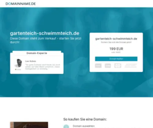 Gartenteich-SChwimmteich.de(Der Domainname steht zum Verkauf) Screenshot