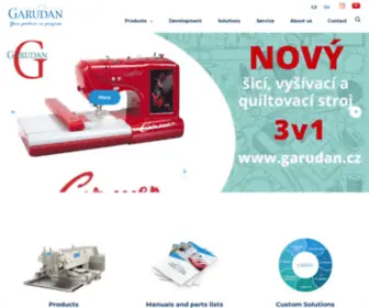 Garudan.eu(Czech manufacturer of industrial sewing machines) Screenshot