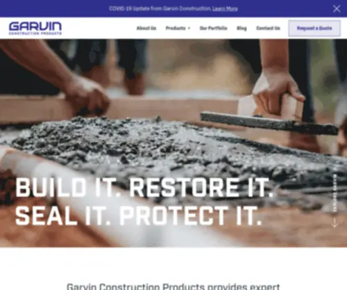 Garvinbrown.com(Garvin Construction Products) Screenshot