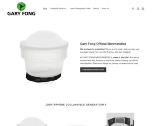 Garyfong.com(Gary Fong Lightsphere) Screenshot