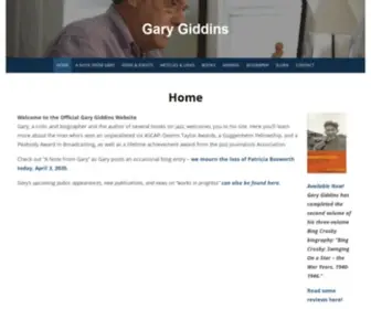 Garygiddins.com(The Official Gary Giddins Website) Screenshot