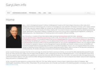 Garylilien.info(Website of Professor Gary Lilien) Screenshot