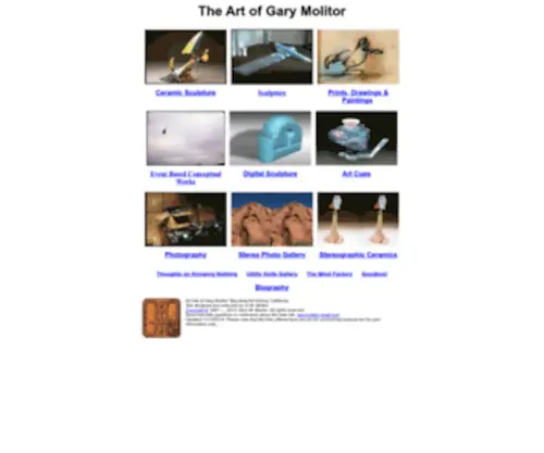 Garymolitor.com(The Art of Gary Molitor) Screenshot