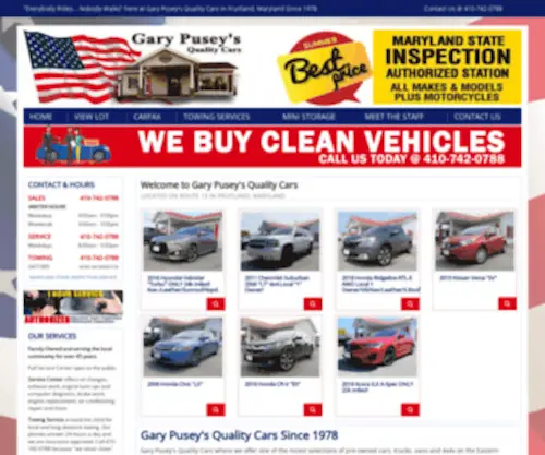 Garypusey.com(Gary Pusey's Quality Cars) Screenshot