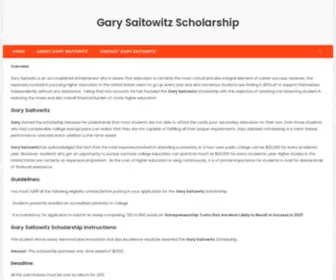 Garysaitowitzscholarship.com(Gary Saitowitz Scholarship) Screenshot