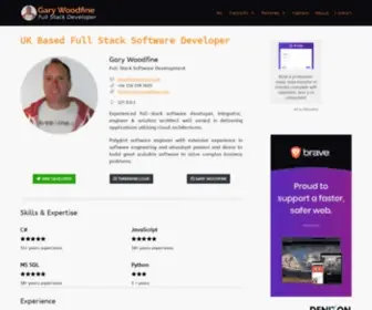 Garywoodfine.com(UK Based Full Stack Software Developer) Screenshot