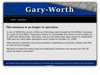 Garyworth.com(Gary-Worth Inc) Screenshot