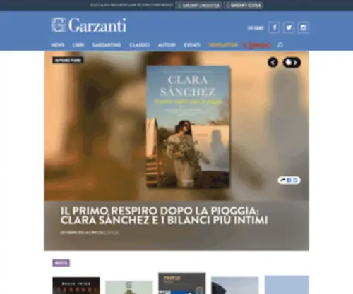 Garzanti.it(La casa editrice Garzanti fa parte del Gruppo Editoriale Mauri) Screenshot