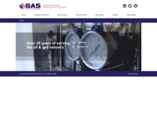 Gasana.com(GAS Analytical Services) Screenshot