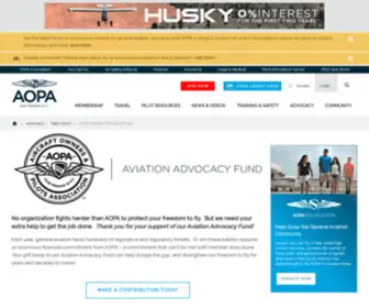 Gaservingamerica.org(AOPA Aviation Advocacy Fund) Screenshot