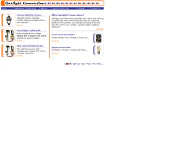 Gaslightconversions.com(Outdoor lighting fixtures) Screenshot