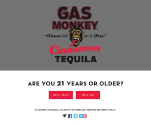 Gasmonkeytequila.com(GAS MONKEY CINNAMON TEQUILA) Screenshot