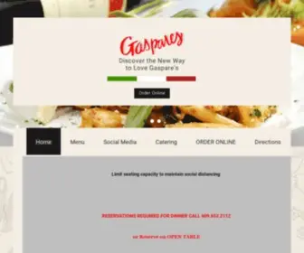Gaspares.com(Gaspare's Italian Bistro) Screenshot