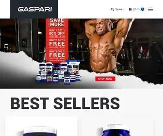 Gasparinutrition.com(Gaspari Nutrition) Screenshot