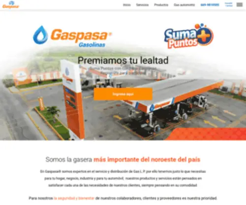 Gaspasa.com.mx(Bienvenido a Gaspasa) Screenshot