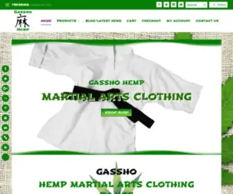 Gassho-Hemp.com(Hemp Martial Arts Clothing manufactured by Gassho Hemp) Screenshot